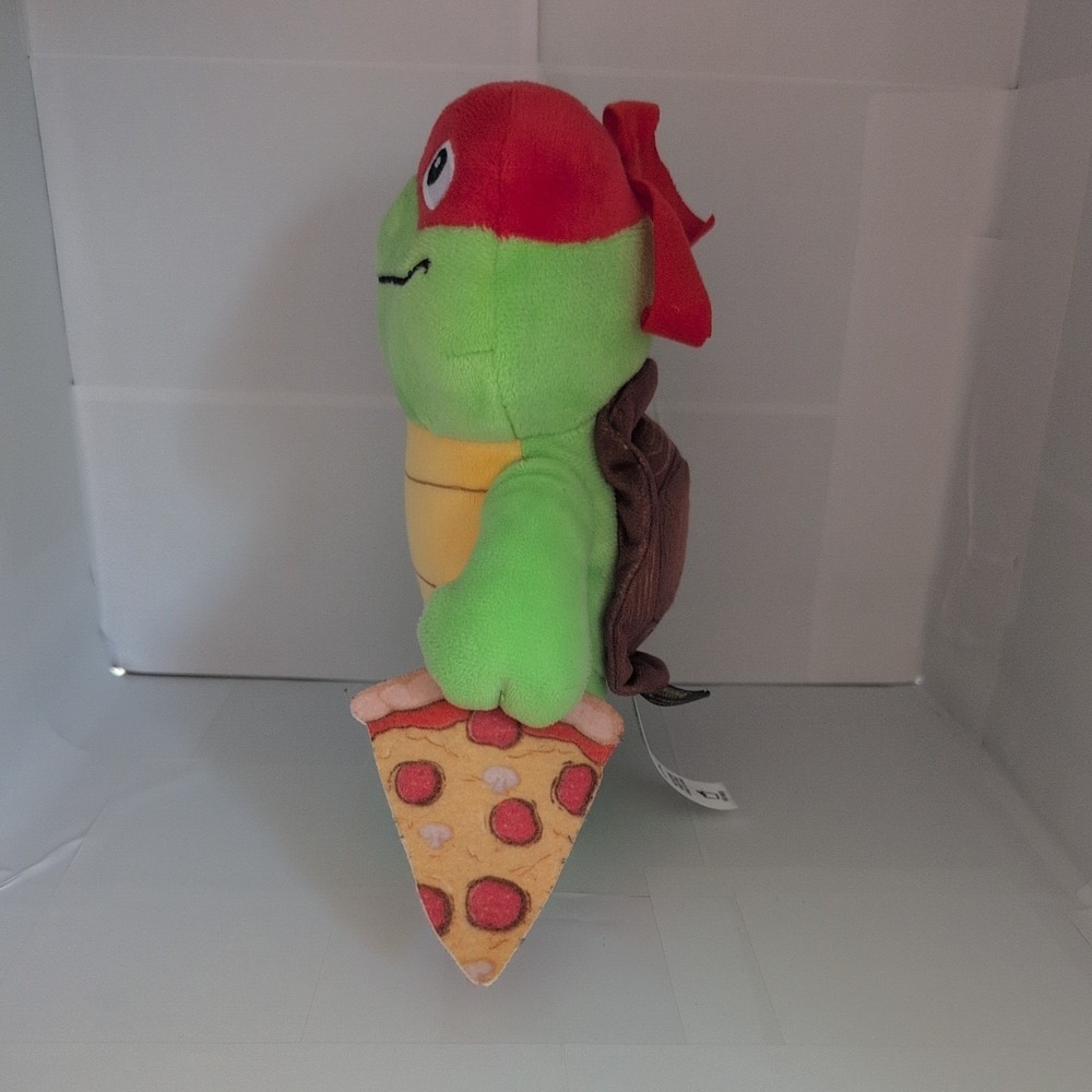 Teenage Mutant Ninja Turtles Tot Mutant Mayhem Raphael 7" Plush Soft Toy Pizza - Picture 3 of 16